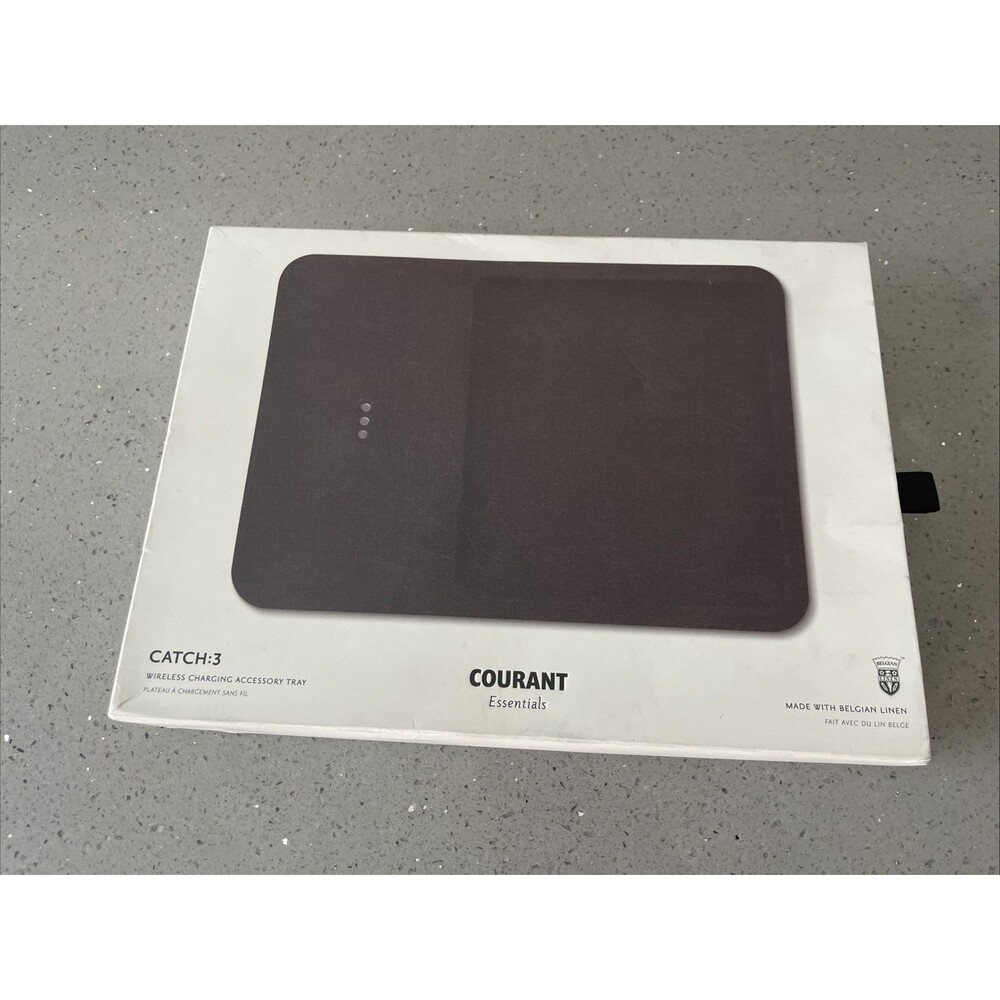 READ Courant Catch:3 Essentials Belgian Linen Wireless Charger & Valet Tray